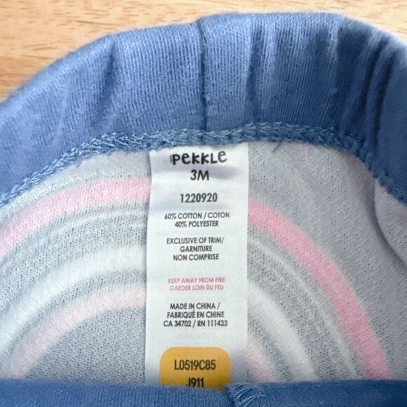 5 for $10 Pekkle baby legging 3m blue rainbow baby girl - Picture 4 of 4